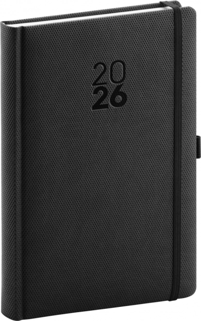 Denninaptár Diamante 2026 fekete 15 x 21 cm