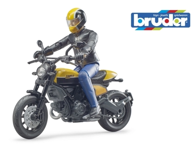 Bworld Motorkerékpár Ducati Cafe Racer Figurával - Bruder