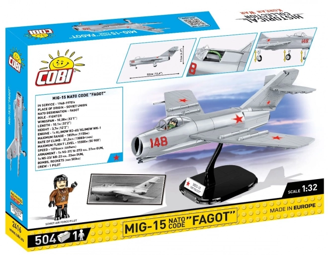 Mig-15 szovjet sugárhajtású vadászgép modell