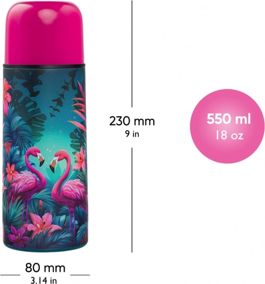 Termoszflaska Flamingók 550 ml