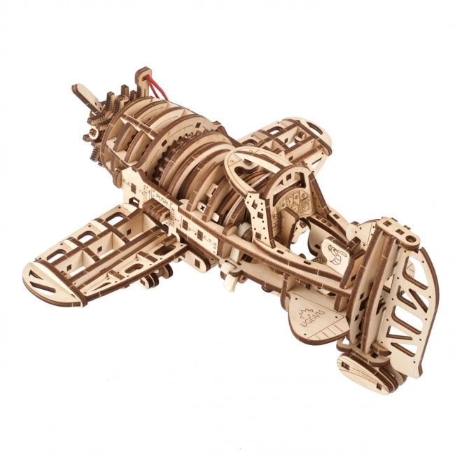 Ugears 3D Fa Mechanikus Puzzle - Mad Hornet Repülőgép