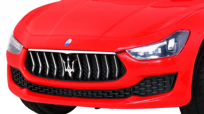 Maserati Ghibli akkumulátoros gyermekautó piros + Távirányító + Lassú indítás + EVA + MP3 USB + LED világítás