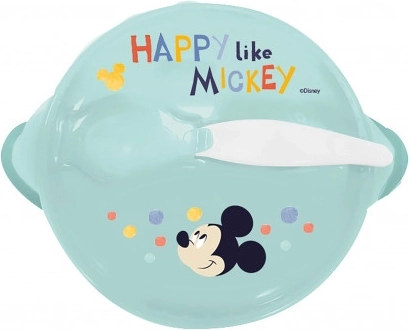 Csúszásmentes Tál Tapadókoronggal és Fedéllel Mickey