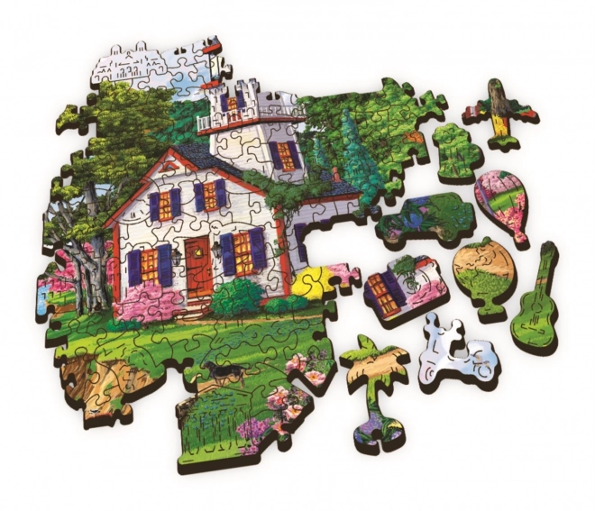 trefl wood craft origin puzzle nyári menedék 501 darabos