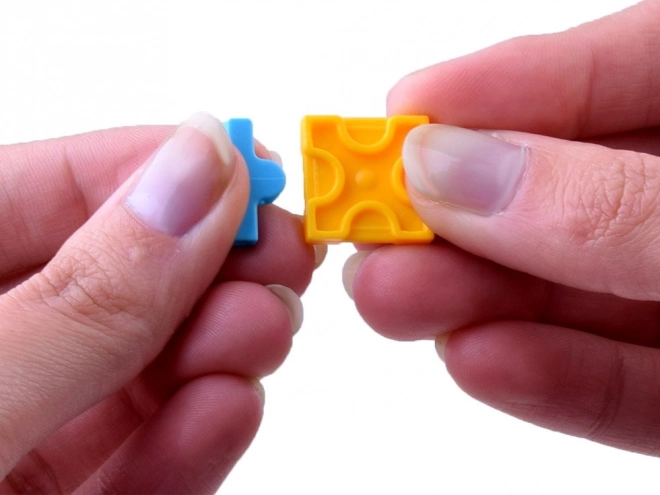Kreatív 3D építőkocka készlet színes változatban