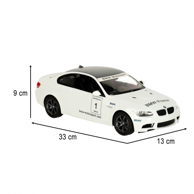 Távirányítós BMW M3 autó 1:14 fehér