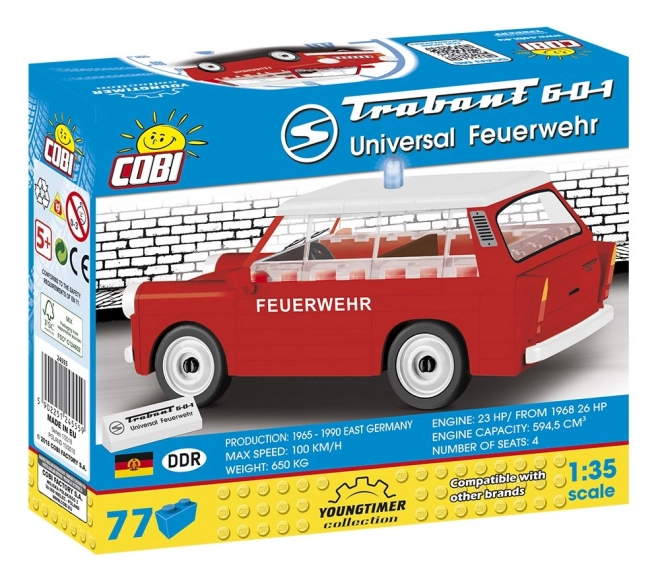 Trabant 601 Universal tűzoltóautó építőkészlet