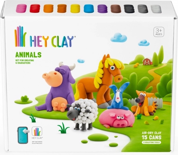 15 tégely színes, levegőn száradó gyurma