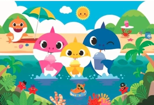 Puzzle Baby Shark a családi nyaralás 60 darabos