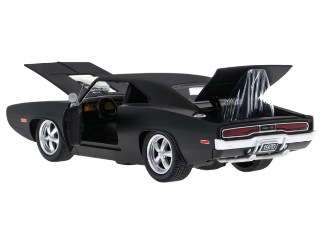 Távirányítós fekete Dodge Charger R/T modell 1:16 méretarányban