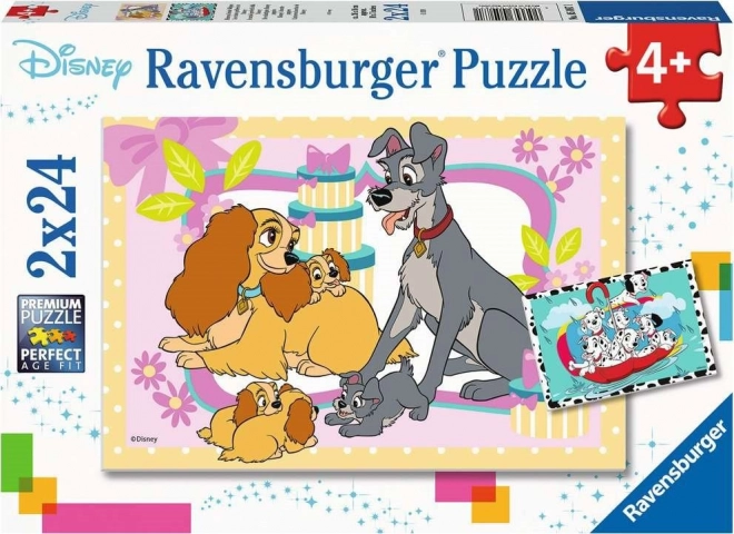 Disney kedvenc kölyökkutyák puzzle 2x24 darabos