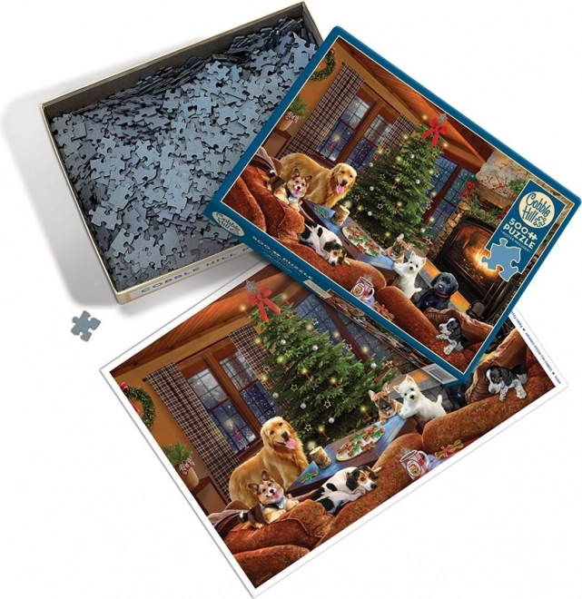 Cica karácsonyi puzzle COBBLE HILL 500 darab