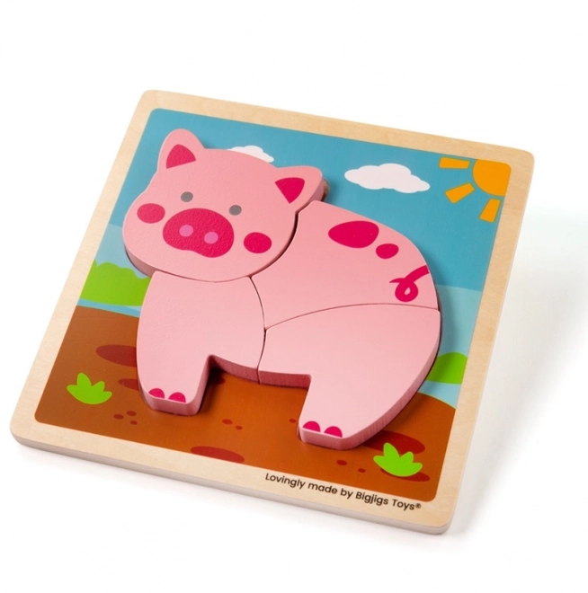 Vkládací puzzle Prasátka - Bigjigs Toys