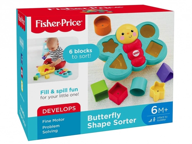 Fisher-Price színes pillangó formaválogató játék