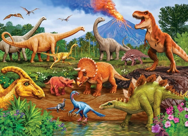 Családi puzzle Dinoszauruszok 350 darabos