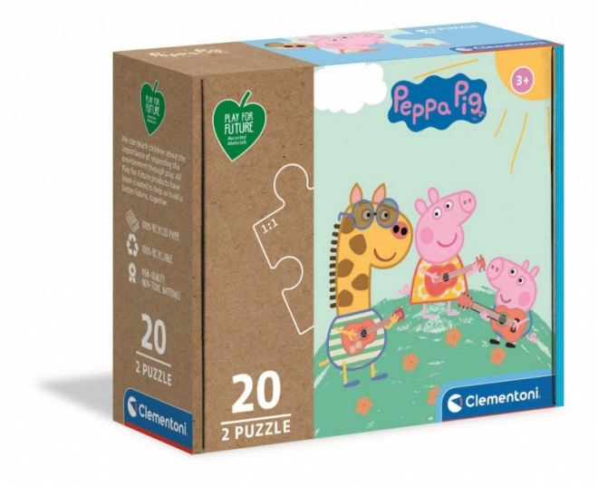 Clementoni Play for Future Puzzle Peppa malac 2x20 darabos