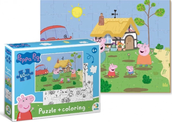 Kétoldalas Peppa Malac Puzzle 60 Darabos