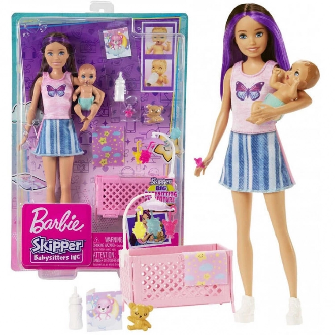 Barbie bébiszitter játék szett