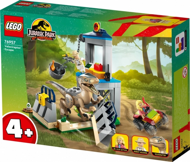 Jurassic World velociraptor menekülés LEGO készlet