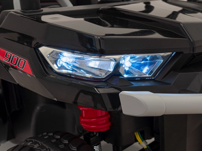 Autó Pick-Up Sebesség 900 pro gyermekek fekete + 4x4 meghajtás + mozgatható pumpa + csomagtér + távirányító + lapát + LED audió