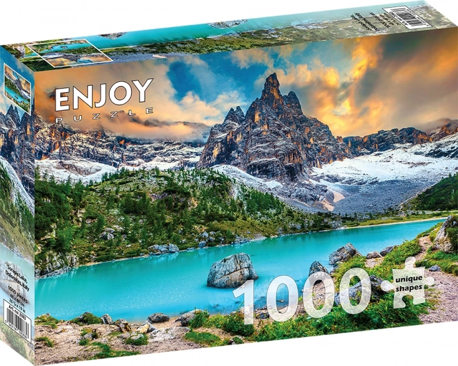 Élmény puzzle Sorapis-tó, Dolomitok, Olaszország 1000 darabos