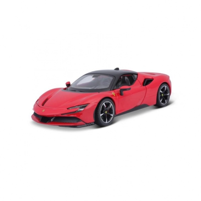 Bburago Ferrari SF90 Stradale piros autómodell 1:24