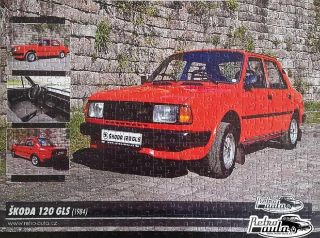 Retroautók puzzle Škoda 120 GLS (1984) 500 darabos