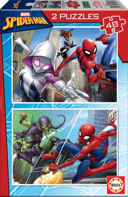 Spiderman 2x48 darabos puzzle gyerekeknek