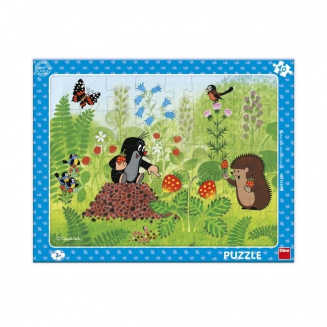 Puzzle Kisvakond és eper 40 darabos