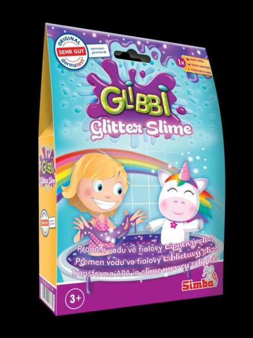 Glibbi csillámló lila slime