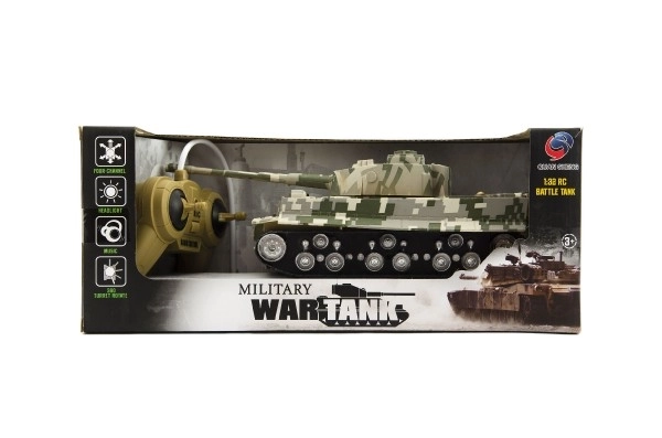 Rc tank tiger i 25 cm hanggal és fénnyel