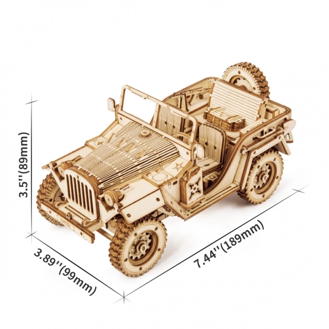 Rokr 3D fa puzzle katonai dzsip