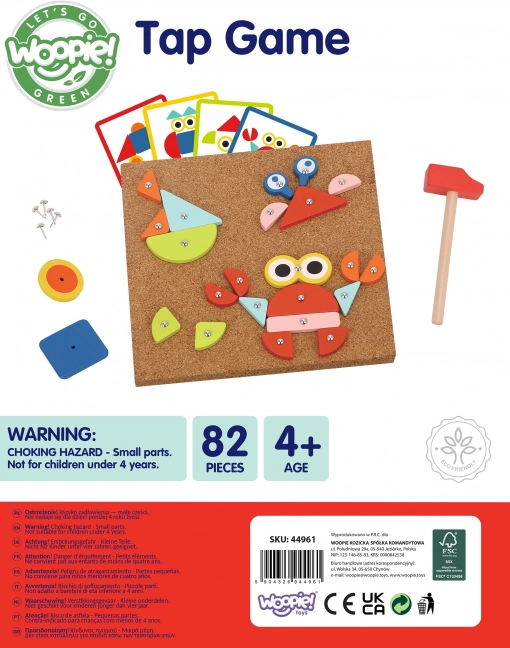 Woopie Green Fából készült kalapácsos játék
