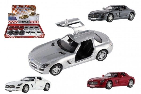 Visszahúzható Mercedes-Benz SLS AMG fémmodell autó