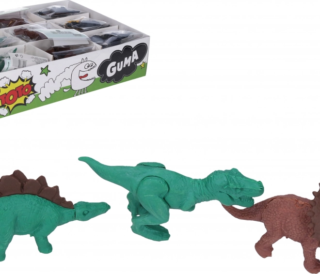 Dínó alakú radír – színes radírok dinoszaurusz formában