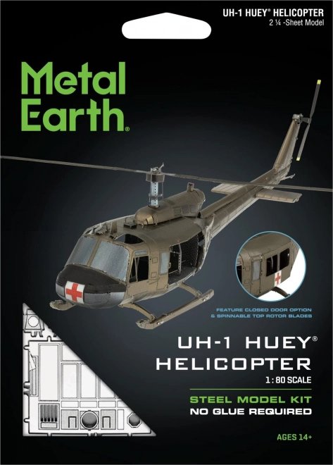 Metal Earth 3D kirakó UH-1 Huey helikopter