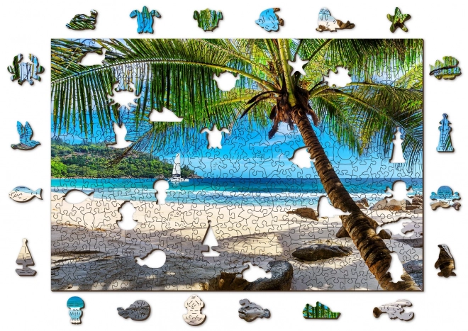 Fa puzzle Paradise Island Plázs, Karib-tenger