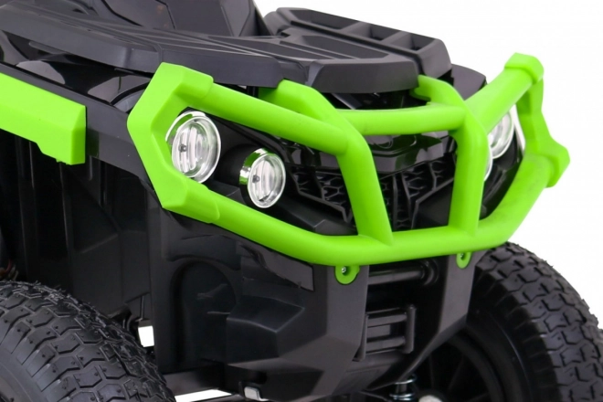 Gyermek ATV Air akkumulátoros quad Fekete-Zöld + felfújható kerekek + MP3 rádió + lassú indítás