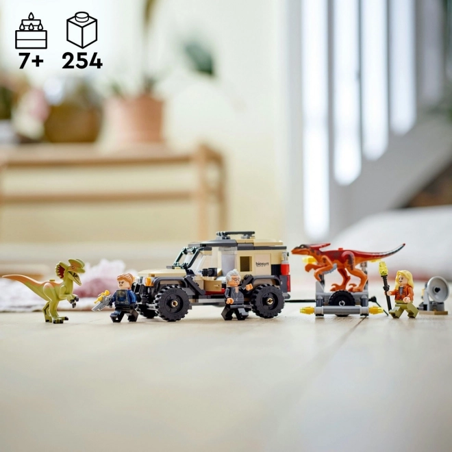 LEGO Jurassic World Pyroraptor és Dilophosaurus szállító