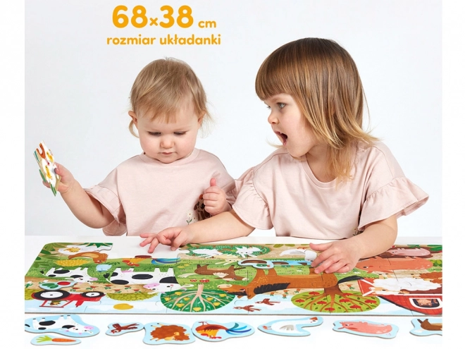 Vidám falu puzzle 24 darab