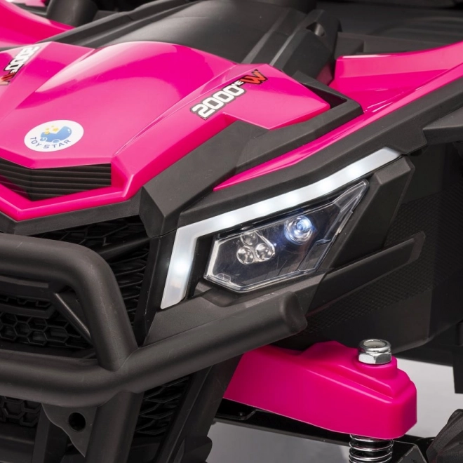 Gyermek elektromos autó Buggy Madman UTV-MX rózsaszín