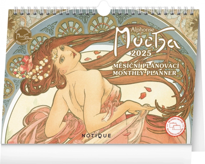 Asztali naptár Alfons Mucha 2025