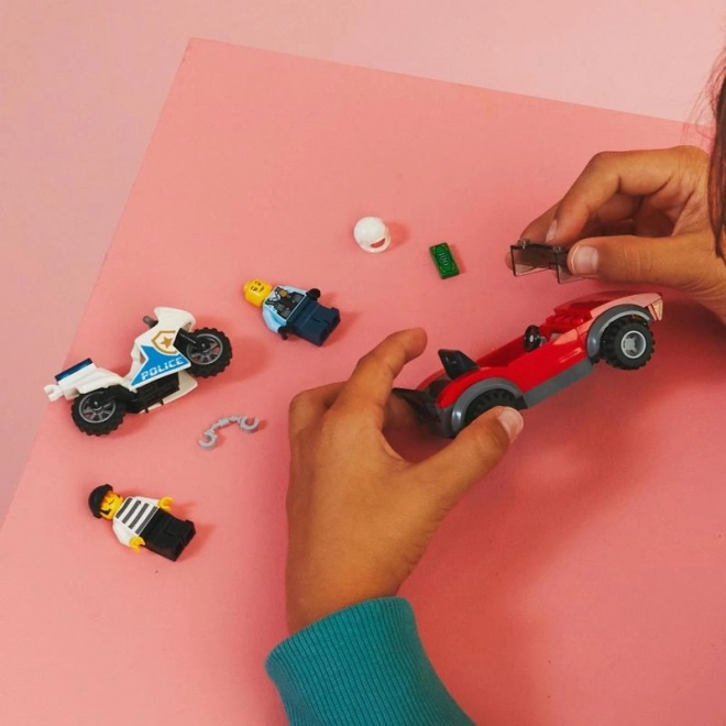 Lego city rendőrmotoros autós üldözés játékkészlet