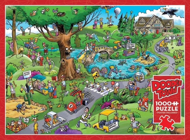Puzzle DoodleTown: Tipikus golf 1000 darab