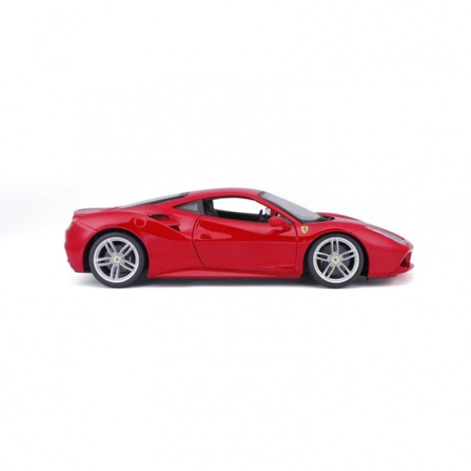 Fém autó modell Ferrari 488 GTB piros