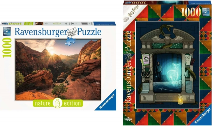 Ravensburger puzzle 2×1000 darabbal SoftClick technológiával