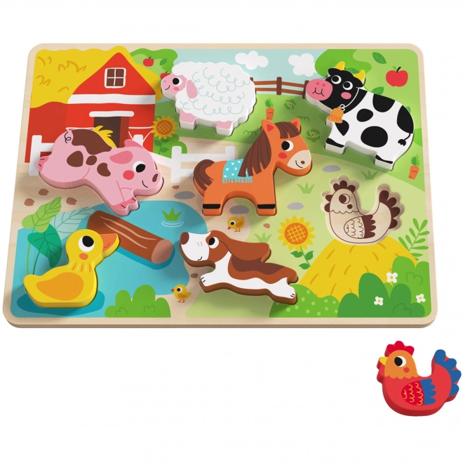 Fa Puzzle Montessori Állatkerti Kaland