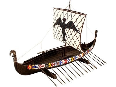 Viking hajó műanyag modell