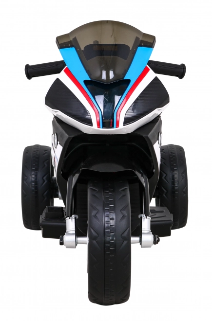 BMW HP4 Gyerekeknek elektromos motor kék + 3 kerék + LED + MP3 USB + Eco bőr