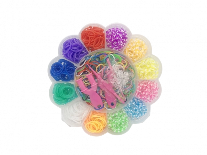 Loom Bands karkötőkészítő készlet - 900 darab